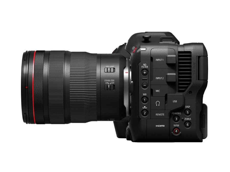 Canon EOS C70 külje pealt