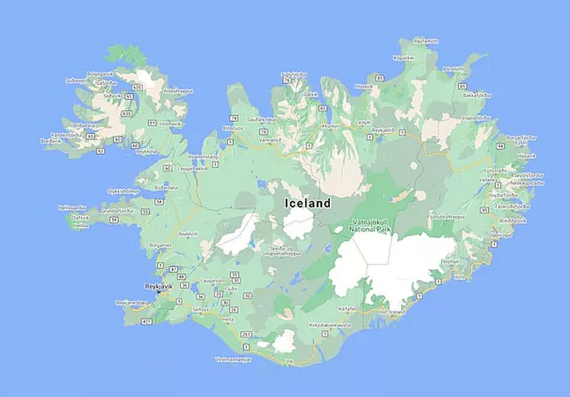Google maps, Islandi uuendus