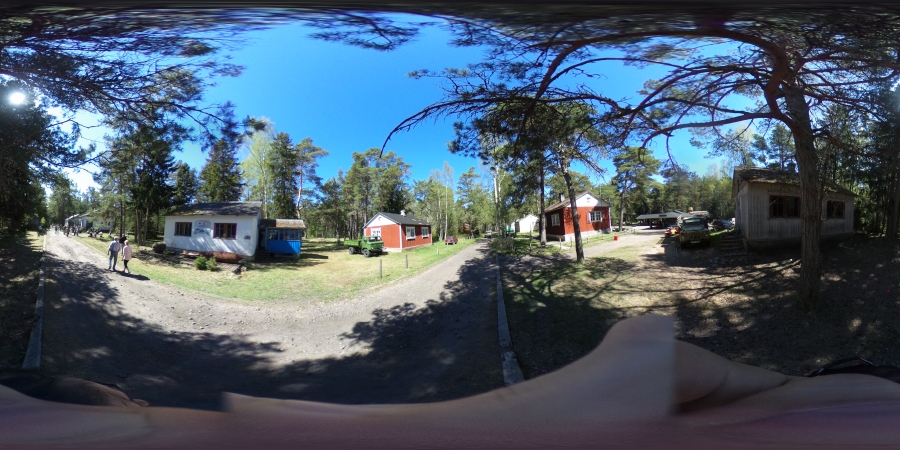 Ricoh Theta 360 SC sfääripilt laiali laotatuna.