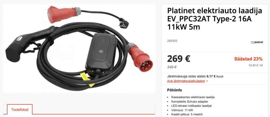 Platinet laadija