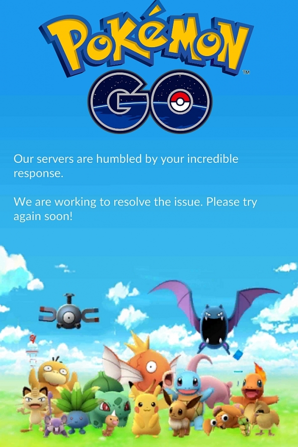 Pokemoni serverid üle koormatud