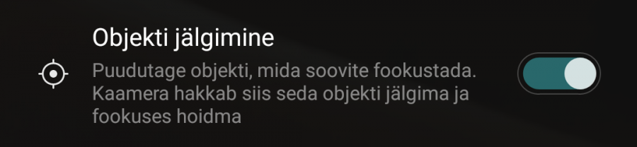 Objekti jälgimine mobiilivideo tegemisel.