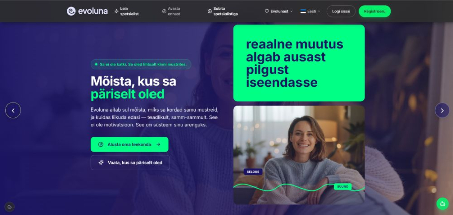 Evoluna.app avaleht
