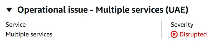 UAE disrupted
