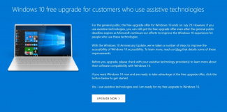 Windows 10 uuendus Assisti kasutajatele