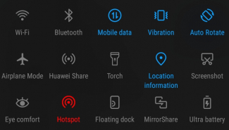 Huawei P10 hotspot.