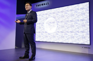The Wall. Samsungi MicroLED ekraani esitlus esitlus CES-il.