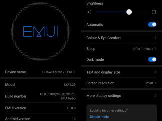 Android 10 Huawei Mate 20 pro peal.