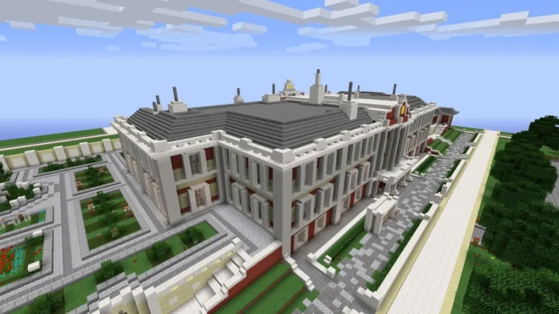Minecraft peidab endas Kadrioru lossi. Foto Kooditunni Facebooki lehelt