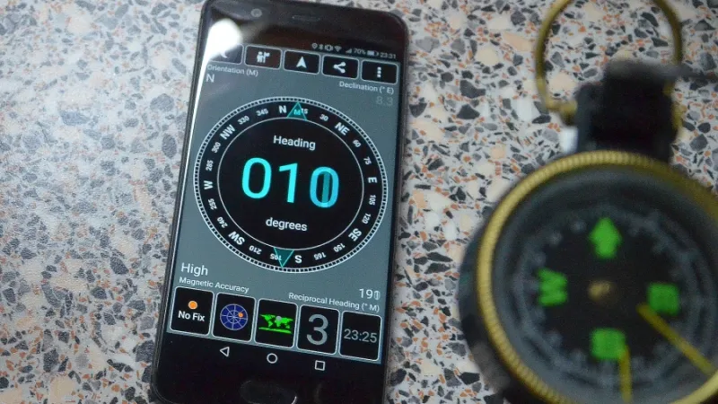 Huawei P10 aastane test: GPS ja kompass.