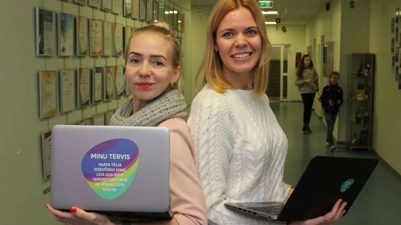 Liina Jutt ja Moonika Org, Edumuse IT-õpetajad Tallinna Humanitaargümnaasiumis. Foto: Edumus