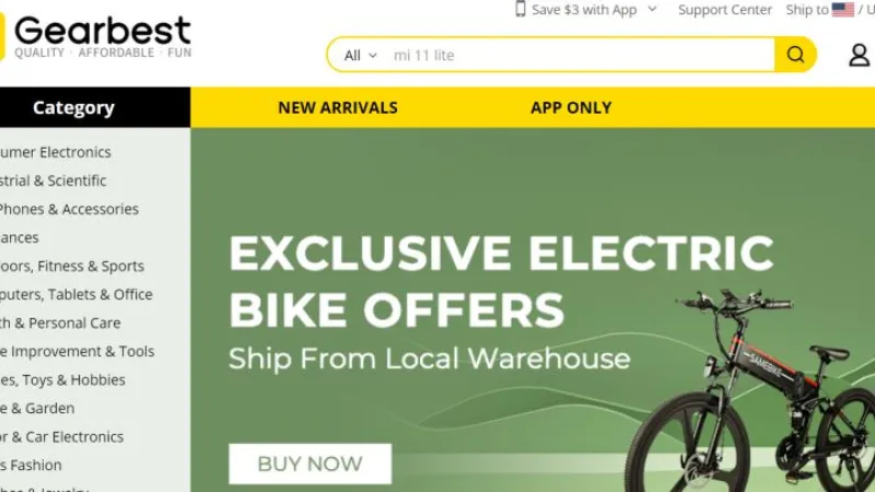 Gearbest viimati online.