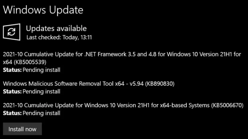 Windowsi uuendus.