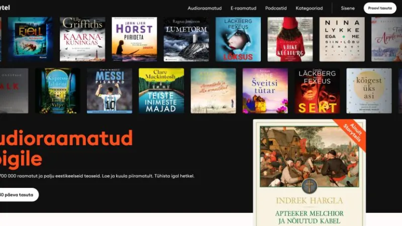 Storytel avaleht.
